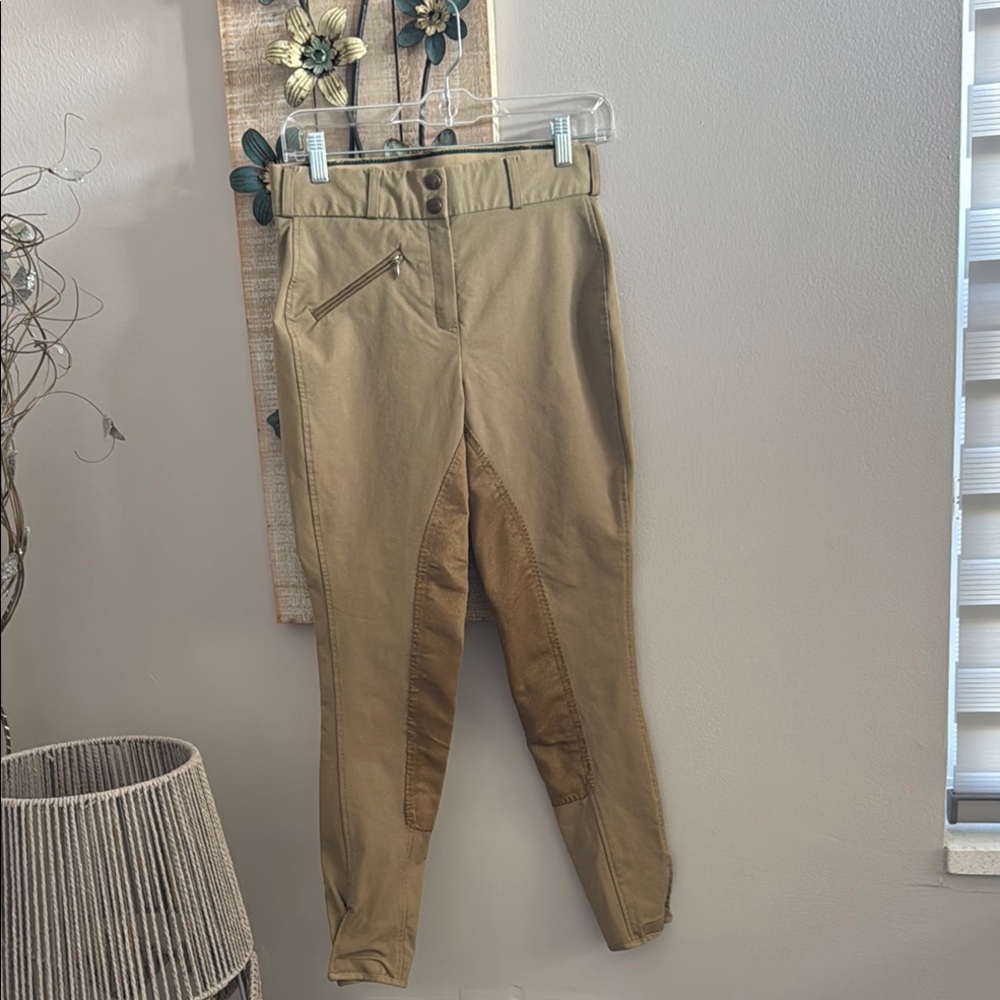 Riding Sport full seat breeches Pants with Patches Beige pre owned